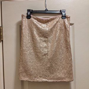 Forever 21 sequin metallic glitter mini skirt S